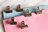 Two color brass paper cilps / Brass Metal Paper Clips/ Binder Clips/Metal Paper Clip/Office Supplies/Office Supplies