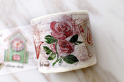 Alice's Dream Washi Tape/  Rose  Washi Tapes/Japanese washi Tape/ clock and mushroom washi tape/tea party washi tape