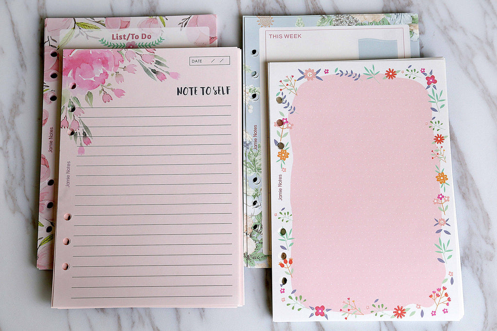 A5 Floral theme Planner Inserts /A6 Floral Weekly Inserts /date Inserts/To  do list/dot insert planners /colorful flowers planner insert