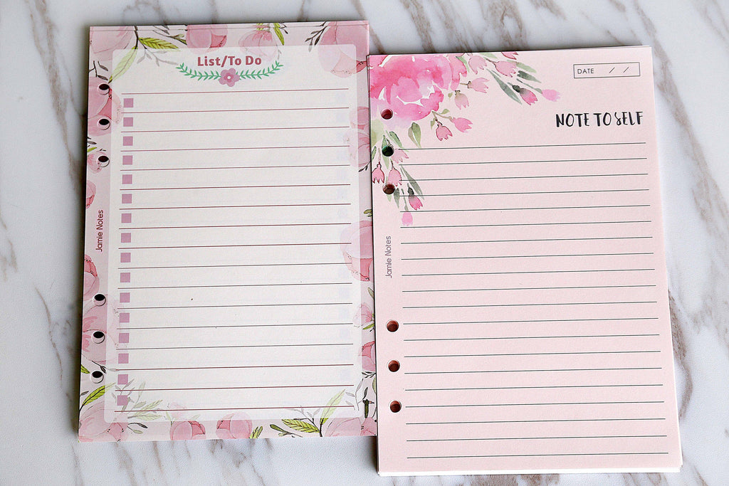 A5 Floral theme Planner Inserts /A6 Floral Weekly Inserts /date Insert –  DokkiDesign