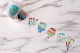 Hot Air Balloon Masking Tape/ Beautiful Watercolor hot air ballon  Flower Balloons /Canberra Masking tape/ washi tape