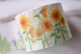 Flowers Washi Tape/sunflower  floral Washi Tapes / colorful flowers leaves   Washi Tapes/Japanese washi Tape/Decorative Stickers /T135