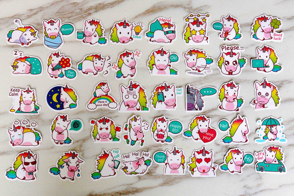 Unicorn stickers set/cute unicorns  Planner Stickers /Filofax Stickers/Lap top stickers/Scrapbook Sticker