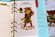 Set of 5 foxs  in Farm Planner dividers/cute bearA 5 size  plastic planner dividers/fox  Pig bear index dividers /animals planners dividers