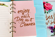 Set of 5 Rose flowers  Planner dividers/Best wishes flowers planner dividers /A5 /personal size  paper   planner dividers/