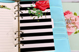 Set of 5 Rose flowers  Planner dividers/Best wishes flowers planner dividers /A5 /personal size  paper   planner dividers/