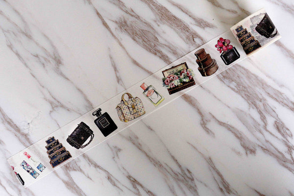 Luxury Bags Washi tape /bags and Lipstick washi tape /classic Lady bag purses perfume washi tape /Canberra Masking tape/