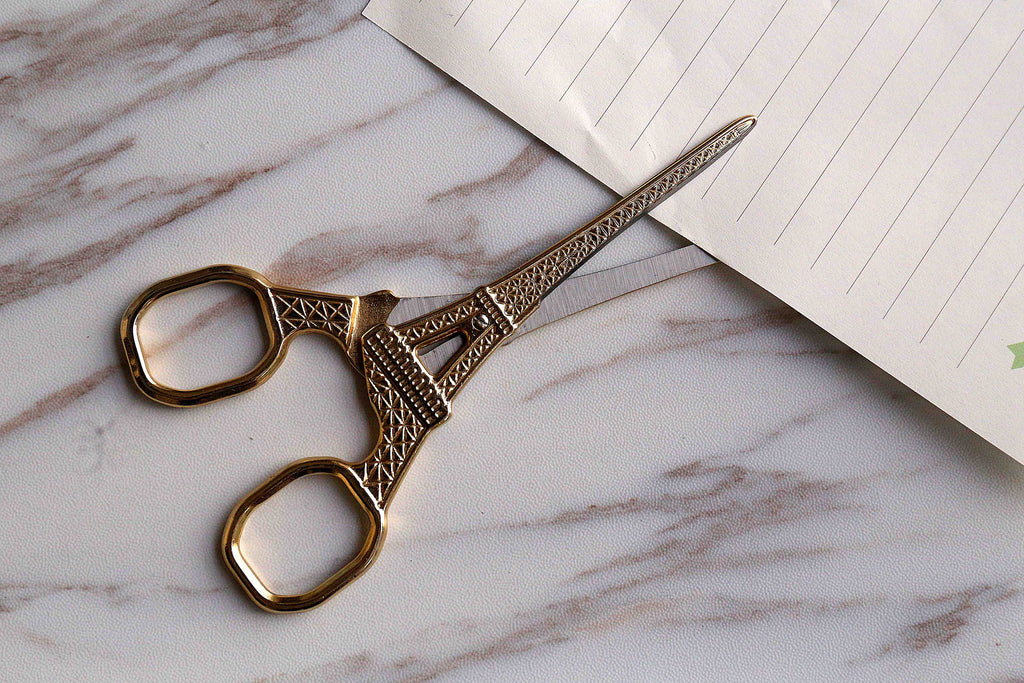 Eiffel Tower Sewing Scissor /Gold Antique Vintage Scissors /embroidery –  DokkiDesign