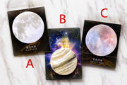 Bule sticky notes /Beautiful Sticky notes /black White Marble sticky notes/saturn sticky notes /planner sticky notes/cute stationery