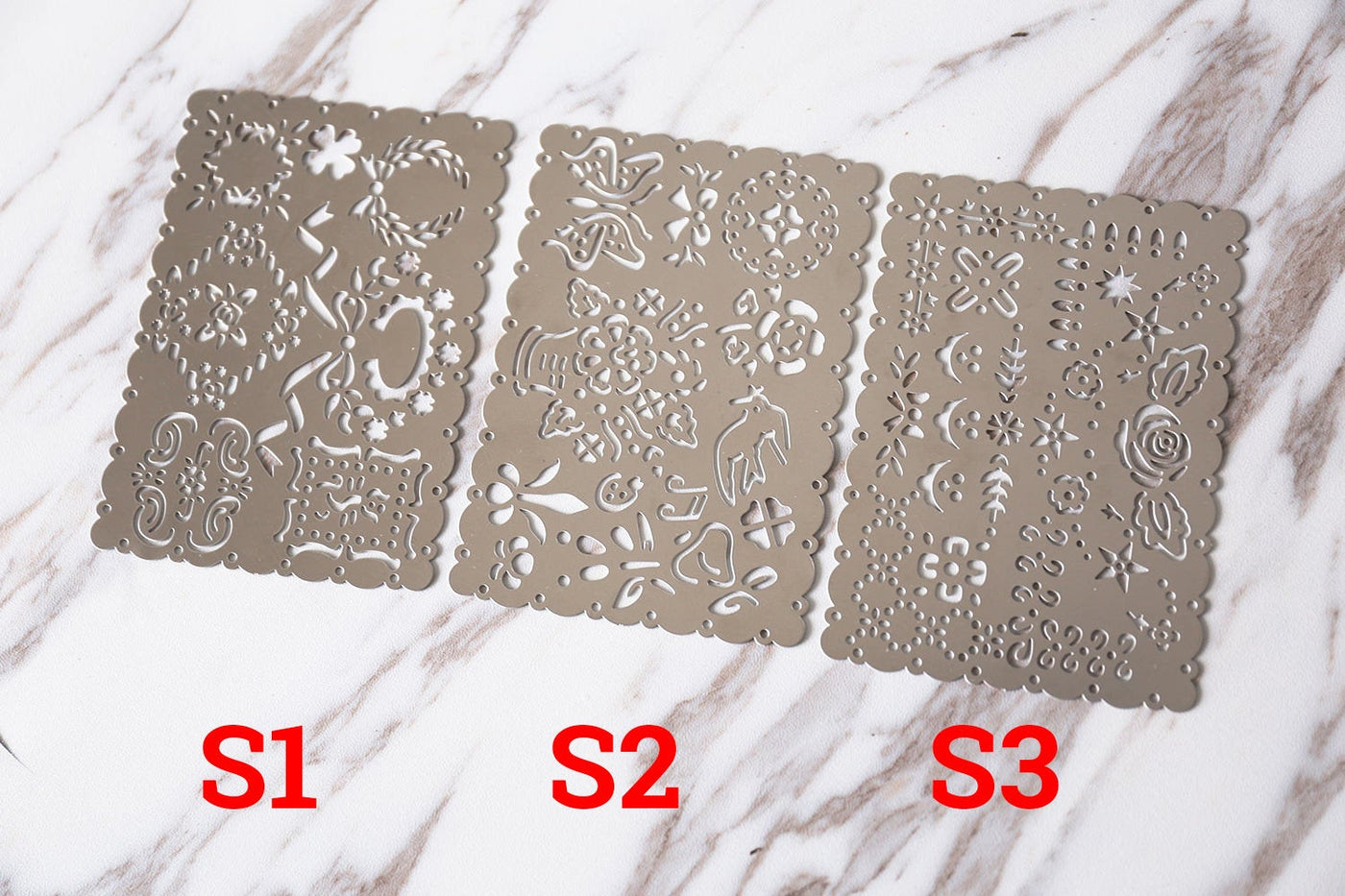 Flower Planner Stencil, Bullet Journal Stencil,Stencil Template, Filofax Stencil, Metal, planner supplies, Wreath template Stencil