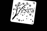 sakura tree  stencil /plant Journal Stencil /Notebook Stencil/ Cherry blossoms stencil /Bullet Journal Stencil/ plastic Stencil