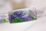 Lotus washi tape/  Purple Washi Tape/Purple Lotus washi tape/Purple Plant Washi Tape / Masking tape/ japanese washi tape
