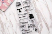 Happy birthday  clear  Stamp/Party clear  Stamps/birthday wishes  clear stamp/Travel Stamps/Journal Accessories clear stamp