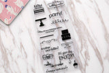 Happy birthday  clear  Stamp/Party clear  Stamps/birthday wishes  clear stamp/Travel Stamps/Journal Accessories clear stamp
