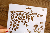 Bird Stencil/ Leaf, Flower Stencil/Planner Stencil, masking stencil /Bullet Journal Stencil,Stencil Template, planner supplies,