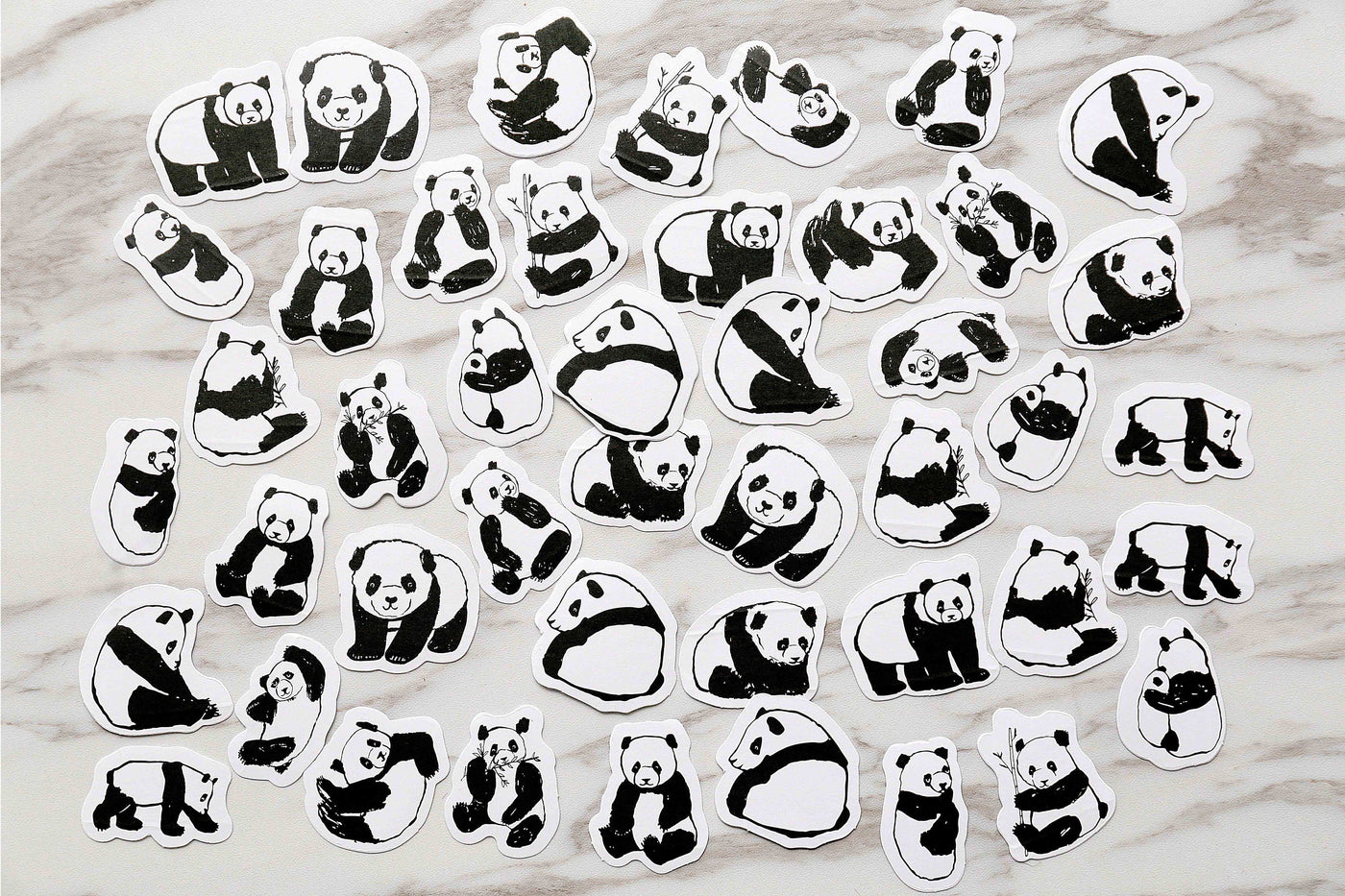 Cute Panda Sticker/Panda Sticker/  Animal Filofax Stickers/Scrapbook, Zoo Animal stickers/,Black and White panda stckers