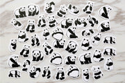 Cute Panda Sticker/Panda Sticker/  Animal Filofax Stickers/Scrapbook, Zoo Animal stickers/,Black and White panda stckers