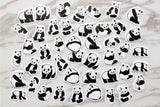 Cute Panda Sticker/Panda Sticker/  Animal Filofax Stickers/Scrapbook, Zoo Animal stickers/,Black and White panda stckers