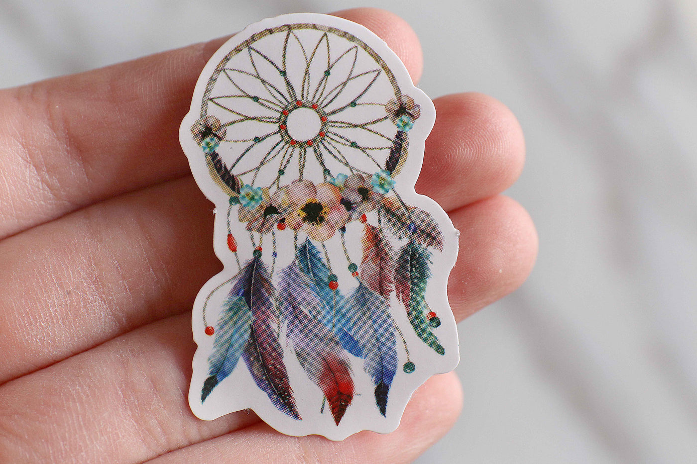 17 pcs Dream Catcher Sticker Flakes/Dreamcatcher stickers/ Feather plume sticker/colorful Planner Sticker/Dreams Filofax Stickers