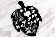Leaf  Stencil / Black Plastic /Nature-Themed Stencil/Bullet Journal Stencil/Bird Stencil/Fruit Stencil/Stork Stencil