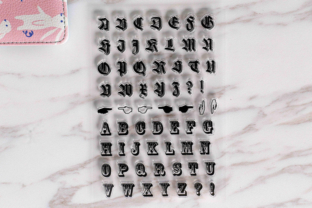 Capital clear stamp /Alphabet clear stamps/handwritten clear stamp/Letter transparent stamp/Planning accessory