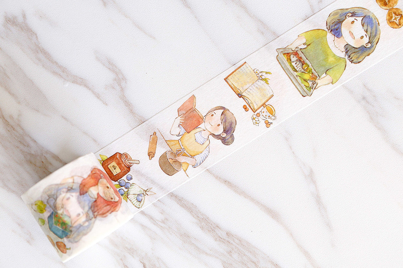 Cooking Girl washi tape/food washi tape/kitchen girl washi tape/japanese washi tape/Deco tape/girl Masking Washi Tape