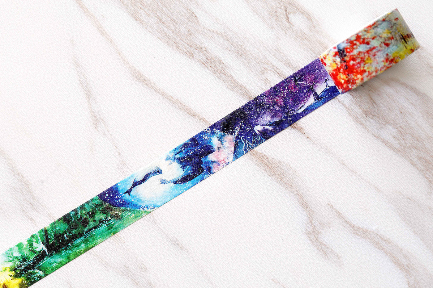 Magic Four Seasons  Washi Tape /Autumn Washi Tape /Whale Washi tape /Colorful  Pretty Washi Tape / Nature Tape/ Mountain Star Sky washi tape