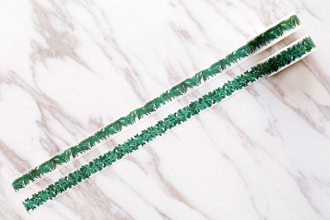 Set of 2  Leaves Washi Tape/Spring Green Leaves  Washi Tape/Plants Washi Tape/Green washi tape/ / Leaf washi tape