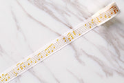 Musical Notes Washi Tape/Yellow and  White Masking tape/ Musical Planner Tape/japanese washi tape/Planner Supplies