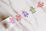 Multicolor English Washi Tape /english letter washi tape/Valentine's Day gift /japanese washi tape/ album emblishment