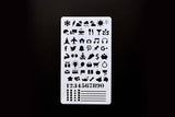To do list stencil /Journal Stencil /Notebook Stencil/ checklist, star, weather, number Bullet Journal Stencil/ plastic Stencil