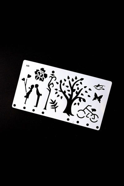 The bride and groom stencil /tree Journal Stencil /bird Notebook Stencil/ butterfly  Journal Stencil/rose stencil / bicycle plastic Stencil