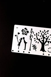 The bride and groom stencil /tree Journal Stencil /bird Notebook Stencil/ butterfly  Journal Stencil/rose stencil / bicycle plastic Stencil