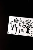 The bride and groom stencil /tree Journal Stencil /bird Notebook Stencil/ butterfly  Journal Stencil/rose stencil / bicycle plastic Stencil