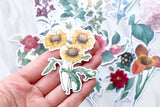sunflowers stickers set/beautiful flowers stickers/plants and flowers stickers/  Planner Stickers/ Filofax Stickers
