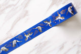 Crane washi tape /blue Crane washi tape Washi Roll /deco tape/planner washi tape/album emblishment