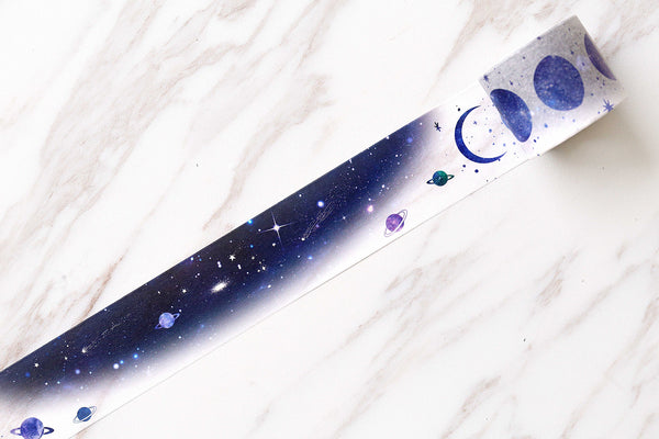 Moon Phases Washi Tape/ Space Washi Roll /moon washi tape /Galaxy washi  tape /deco tape/planner washi tape/album emblishment