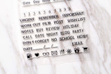 Weekly  Clear Rubber Stamp/months Clear Stamp/daily  transparent clear stamp/numbers clear stamp