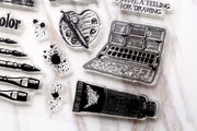 Painting tools Clear Rubber Stamp/artist Clear Stamp/journal accessaries