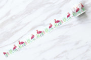 Flamingo Washi tape /cute Flamingo  Washi Tapes/Flamingo with leaves washi tape