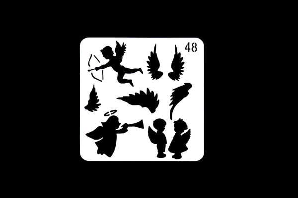 Cupid Plastic Stencil / Angel, Wings  Planner Stencil,/Bullet Journal Stencil/ Soft Plastic  /Bullet Journal Stencil/ plastic Stencil