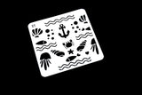 Marine Life Plastic Stencil /Jellyfish Stencil /Sea Stencil Bullet Journal Stencil /Bullet Journal Stencil/ Seashell plastic Stencil