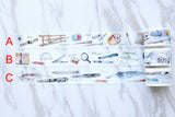 Stationery Washi Tape, pen washi tape/ Pastel Washi Tape/ Travel Journaling Gift Wrap Tape/ Deco Tape/Colorful Washi Tape