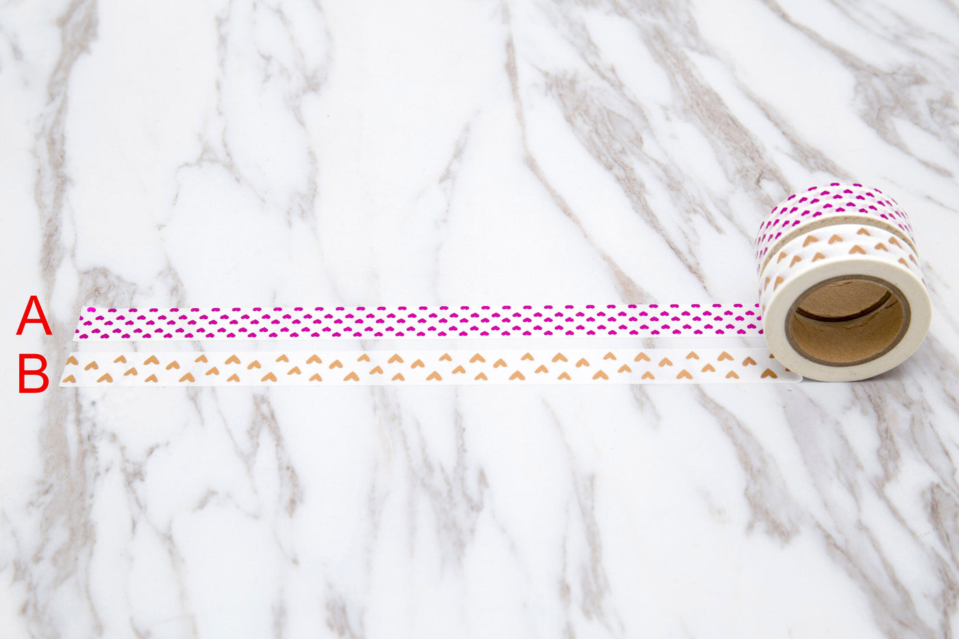 Set of 3 heart  Washi Tape/Gold Foil Hearts Washi Tape /White Red Heart  Washi Tape/love hearts washi tape/Pineapple washi tape