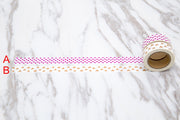 Set of 3 heart  Washi Tape/Gold Foil Hearts Washi Tape /White Red Heart  Washi Tape/love hearts washi tape/Pineapple washi tape