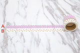 Set of 3 heart  Washi Tape/Gold Foil Hearts Washi Tape /White Red Heart  Washi Tape/love hearts washi tape/Pineapple washi tape