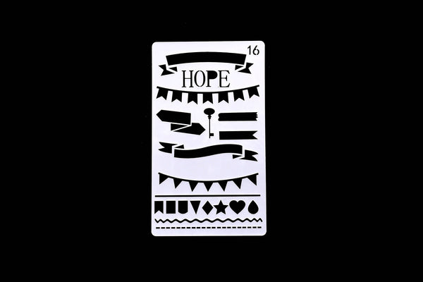 Hope  stencil /Journal Stencil /Notebook Stencil/ key stencil /banner stencil /Bullet Journal Stencil/ plastic Stencil