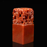 Engraved Dragon Chinese Chop Stone Seal /stone  Stamp/ Personalize With Your Name stone stamp/wedding box gift set