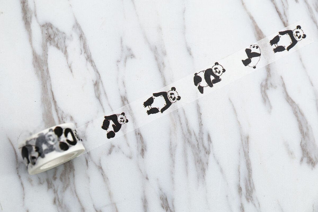 Panda Bear Washi Tape/Panada  washi tape /black and white panda bear washi tape/cute panda washi tape