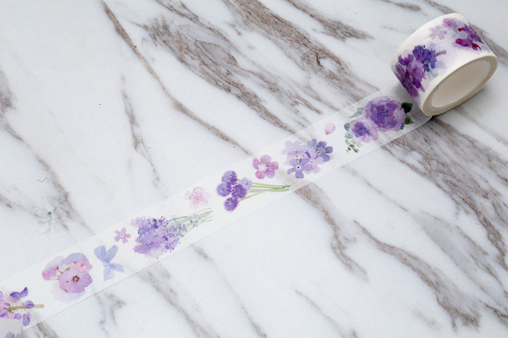 Purple Flowers Washi Tape /Lavender Washi Tape/flowers washi tape /flowers masking tape